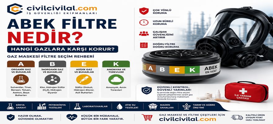 ABEK Filtre Nedir? Hangi Gazlara Karşı Koruma Sağlar?