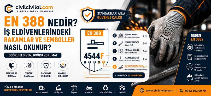 EN 388 Nedir? İş Eldivenlerindeki Rakamlar ve Semboller Nasıl Okunur? (2026 Rehberi)