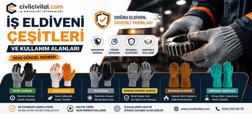 İş Eldiveni Çeşitleri ve Kullanım Alanları (2026 Güncel Rehber)