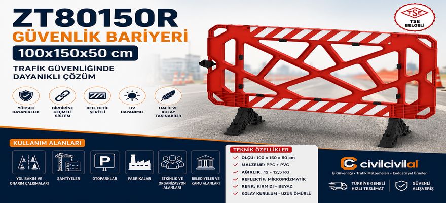 ZT80150R Güvenlik Bariyeri 100x150x50 cm Nedir? Nerelerde Kullanılır?