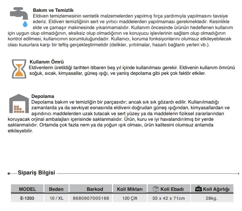 1 Çift Deri Eldiven Starline E-1203 3123X No:10 Xl 1 Çift Deri Eldiven Starline E-1203 3123X No:10 Xl