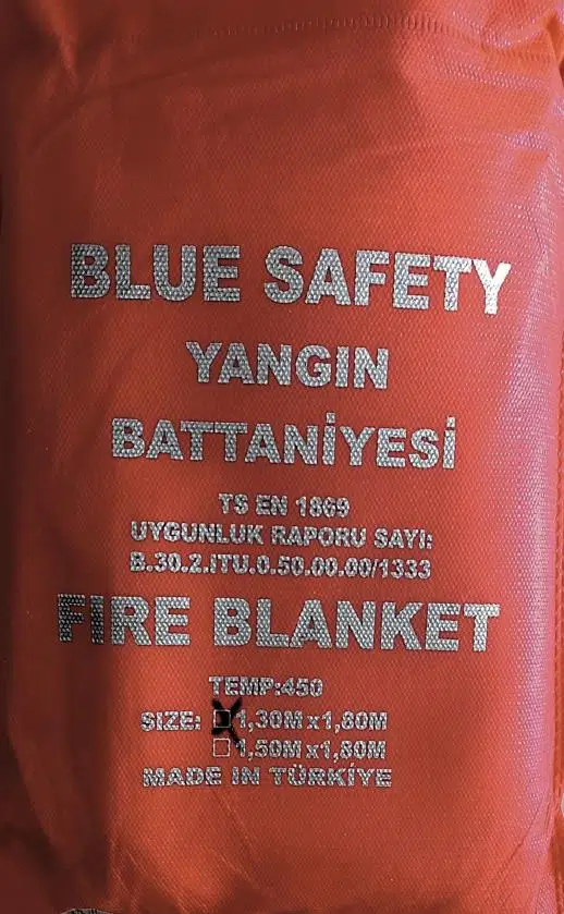 5 Adet Yangın Battaniyesi 130 X180 Cm TS EN 1869 5 Adet Yangın Battaniyesi 130 X180 Cm TS EN 1869