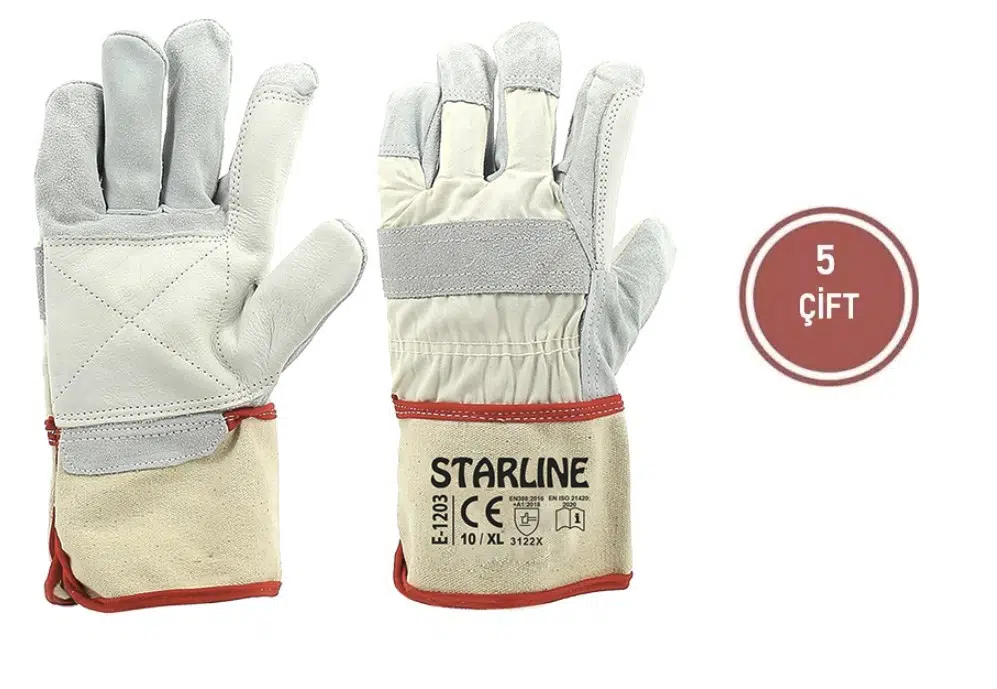 5 Çift Deri Eldiven Starline E-1203 3123X No:10 Xl