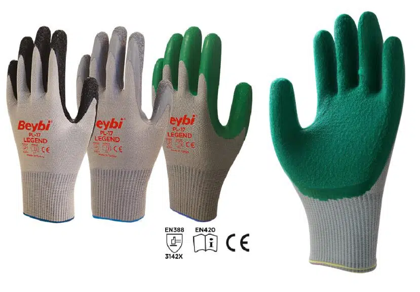 Beybi PL17 Polyester Örme Lateks Camcı İş Eldiveni 9 Beden - 12 Çift Beybi Marka Beybi PL17 Polyester Örme Lateks Camcı İş Eldiveni 9 Beden - 12 Çift Beybi Marka
