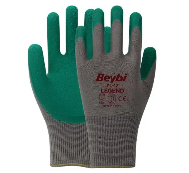 Beybi PL17 Polyester Örme Lateks Camcı İş Eldiveni 9 Beden - 12 Çift Beybi Marka Beybi PL17 Polyester Örme Lateks Camcı İş Eldiveni 9 Beden - 12 Çift Beybi Marka